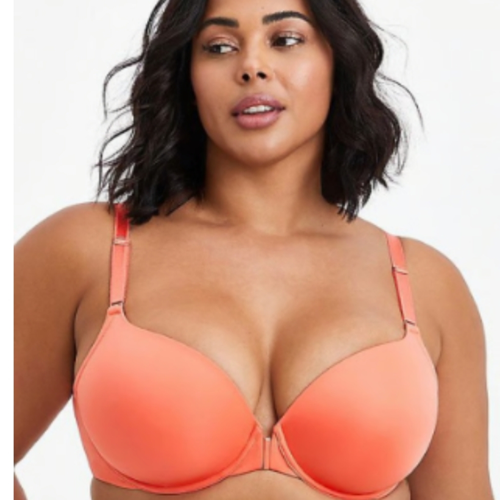 Torrid Orange T-Shirt Bra with Plunge Neckline